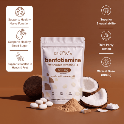 Vitamin B1 Benfotiamine Softgels - 600mg
