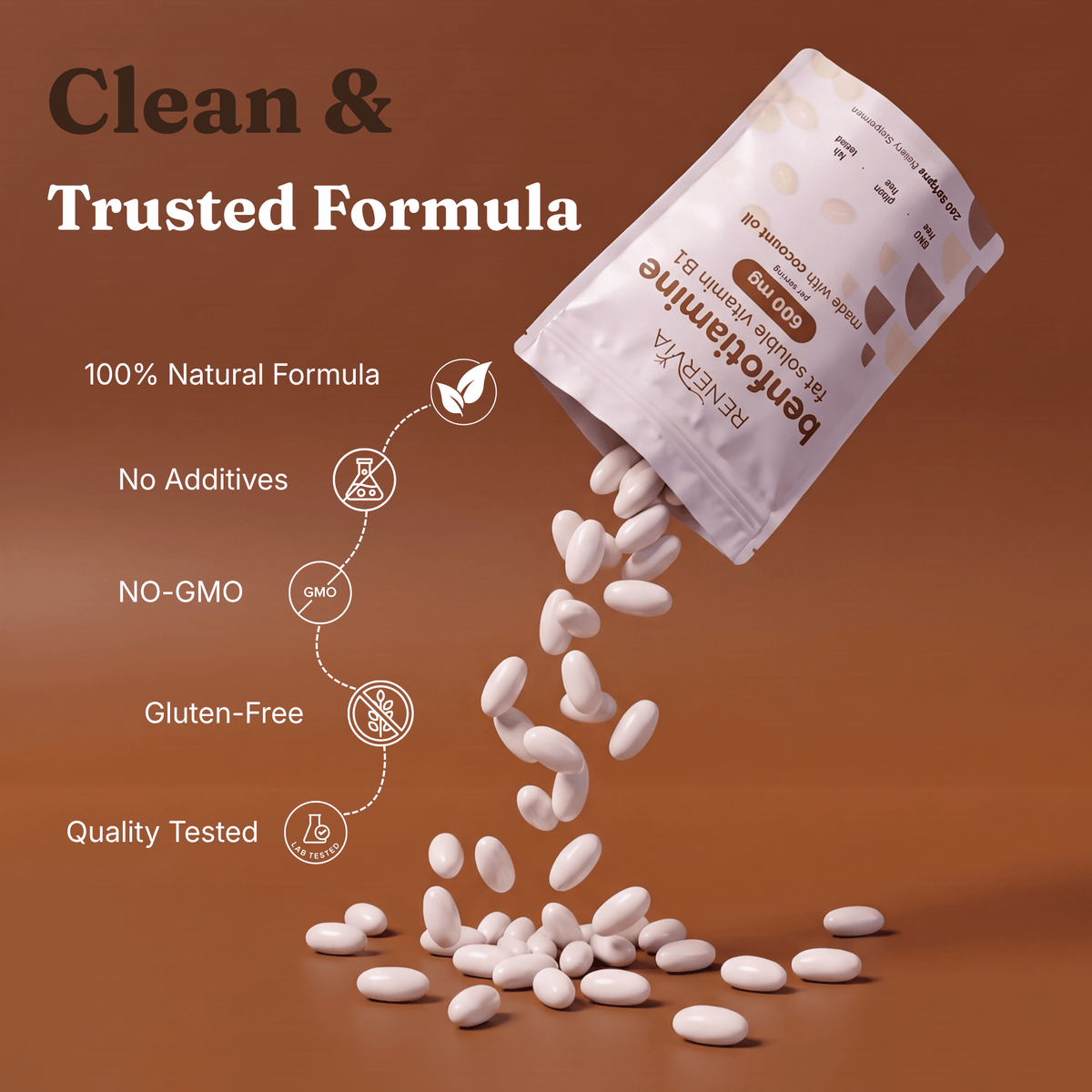 Vitamin B1 Benfotiamine Softgels - 600mg